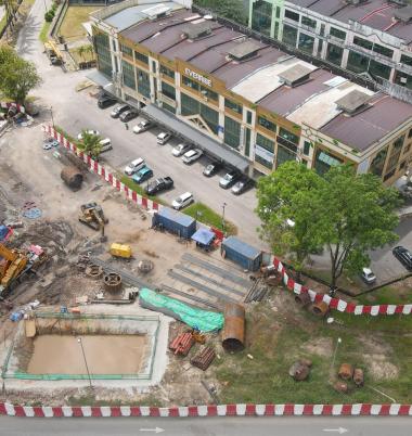 Everrise Jalan Setia Raja, test pile ongoing